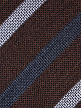 MESTE Brown burette silk 3 Fold necktie